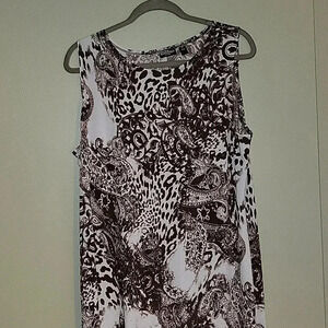 Effortless Style Brown Cream Print Dress